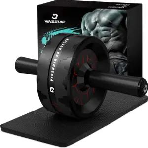 무릎 패드 액세서리가 포함된 홈 헬스장용 빈스기어 앱 롤러 휠 복근 및 코어 운동 장비 전신 근력 운동을