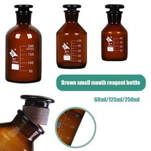 유리  입 시약병 지상 스토퍼 실험실 샘플 바이알 B 60ml 1 개