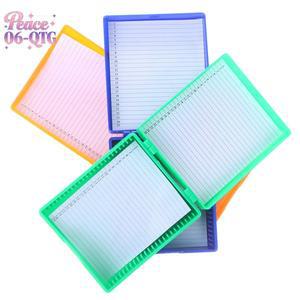 4색 플라스틱 현미경 슬라이드 박스 25개 생물학적 보관 홀더 준비된