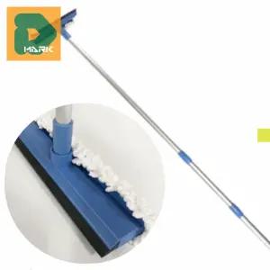 편리한 유리창닦이 2M 높은 창문 먼지 곳 조절 3단 제거 스퀴지 물기 청소 베란다 제거 가정용 청소봉 길이