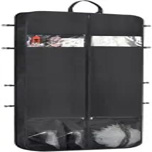 질링크 웨딩원피스 가먼트백 72인치 원피스백 긴 삼겹 신부 악세사리 포켓과 조절가능 버클 프롬 이브닝