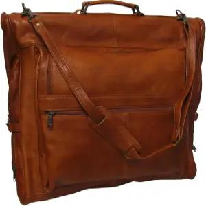 메이쿠시 가죽 의류 가방 - 탑 그레인 소가죽 3수트 여행용 캐리