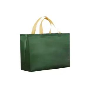 대형 부직포 쇼핑백 다용도 다크그린 용기 재사용 가능 봉투 (WFK9WQ0)