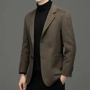 모직 캐주얼 겨울 가을 슬림핏 양면 따뜻하게 정장 남자정장재킷 코트 원템4
