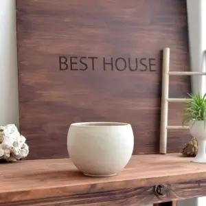 빈티지 크림화이트 미니 단지 12x11cm 독일 토분 (WFKADF8)