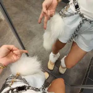 고품질 폭스퍼 여우꼬리 가방키링 백참 백꾸 댄스 소품 대회 (WFK9YQG)