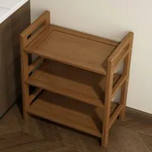 우드 트롤리 바퀴 수납 엔틱 웨건 주방 이동식 선반