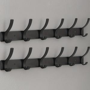 라포식 캐주얼 스타일 알루미늄 벽걸이 옷걸이 - 2팩 녹 방지 멀티 후크 랙 코트 모자 및 기타 물품에