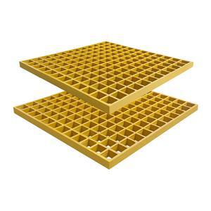 Natotela 2개 19x19인치 유리섬유 성형 격자, FRP 격자 패널 660LBS 용량 메니스커스 표면 1.6x1.6x1 배수용 메쉬 사각 막대 비둘기 로프트, 계단 바닥,