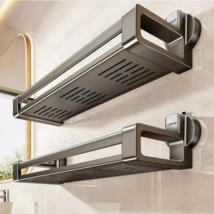 라포식 가정용 흡착식 버클 욕실 샤워젤 수납 바구니 화장실 무타공 세면대 벽걸이 선반