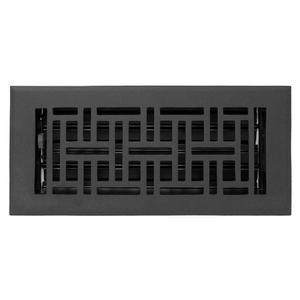 매들린 카터 컨템포러리 통풍구 커버, 솔리드 캐스트 알루미늄 인테리어, 공기 흐름 제어, 4 x 12 인치 (전체 표면: 5.25 13.5 인치), 매트 블랙