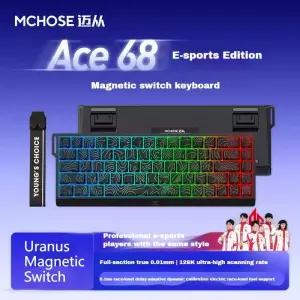 MCHOSE ACE68 ACE60Pro 자기 스위치 키보드 유선 기계식 키보드 게임용 키보드 8000Hz SOCD/Rs 128K 샘플링