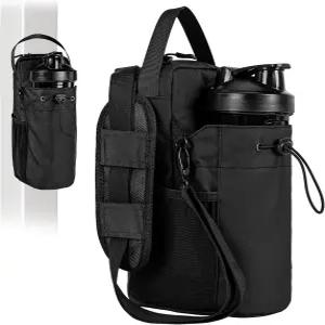 휴대폰 포켓과 조절 가능한 어깨끈이 있는 오바구르 마그네틱 짐백 물병 캐리어 홀더 u2013 가볍고