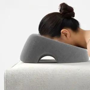마사지 엎드려 쿠션 회색 가슴베개 미용베드 얼굴구멍있는 도넛