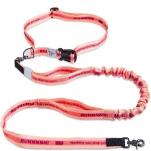 JC HOUSE 허리 벨트 평생 교체가 가능한 핸즈 프리 개 목줄 달리기 조깅 하이킹 및 걷기용 듀얼 핸들 번지