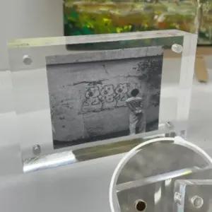 명함 포토테이블 아크릴 자석 미니액자탁상 웨딩 투명 소형 가족사진 아기