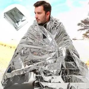 비상용 재난 응급담요 체온유지 캠핑 은박 보온 생존 서바이벌 160x210cm M50355 (WFKB21G)