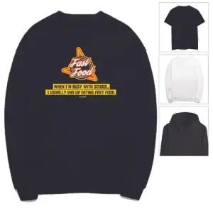 키밍 맨투맨 후드티 형광 네온 패스트푸드 Fast food WAE50C5