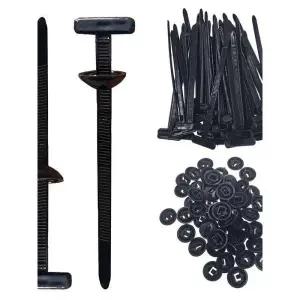 케이블 타이 자동차용 정리 세트 버클 홀더 고정핀 범용 50세트