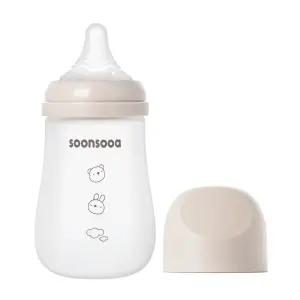 순수아 실리콘 코팅 유리젖병 젖꼭지 포함-240ml