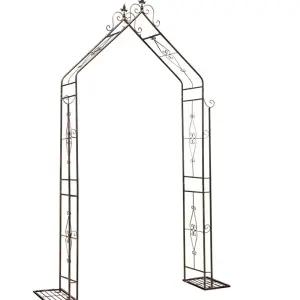 식물 지면 아치 가든 흰색 지지대 엔틱 올드 울타리 정원