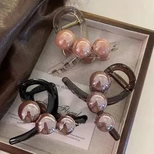 헤어 올림머리 데일리 하프볼 8cm 3개 포인트 패션 집게핀