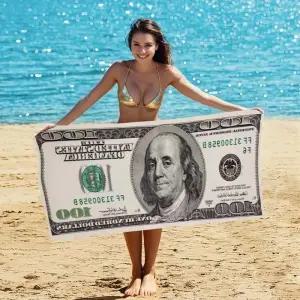 대형수건 목욕타월 웃긴 달러 수영장 비치