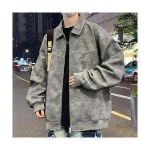 남자 항공 점퍼 터틀넥 가죽 코트 가을 겨울 재킷 캐주얼 상의 원픽4