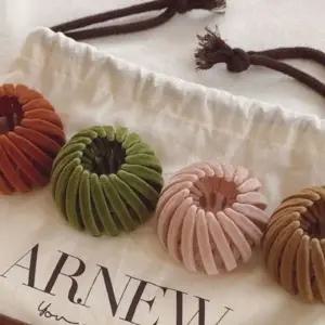 벨벳 자바라핀 올림머리 집게핀 헤어핀 머리핀 ST2418