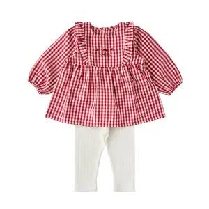 밍크뮤 26년봄신상(RD)스트로베리우븐체크상하복3611361003A