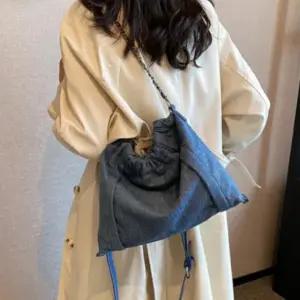 숄더백 크로스 가방 여성 데님 체인 캐주얼 고급 (WFKAZ8Z)