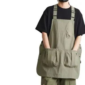 주머니 목공 앞치마 조끼형 미술용 사 작업용 블랙 미니