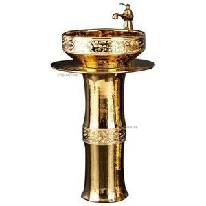 라포식 골드 세라믹 욕실 세면대 고급 받침대 세면기 가정 호텔 바 카운터 수제 유럽식 액세서리