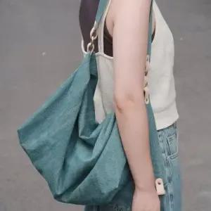 캐주얼 빈티지무드 데님 숄더백 청가방 크로스백 (WFKB3QD)