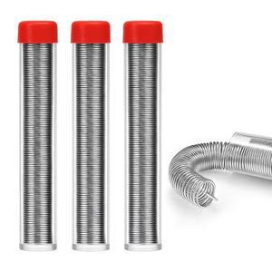 WYcYcW 3Pcs 솔더 와이어 63/37, 전자 납땜 부품 수리용 고순도 주석 로진 코어 솔더, 저잔류(0.6mm27g)