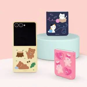 갤럭시 Z플립7 리틀펫 강아지 고양이 토끼 곰 슬림 하드 케이스 제트플립