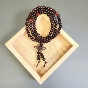 [하프클럽/]목걸이 행운 염주 나무염주 108 불교염주 108염주