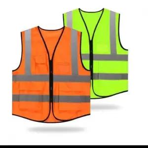 고품질 반사 조끼 작업 현장 안전 베스트 안전요원 주차요원 야광옷 (WFKAQMZ)