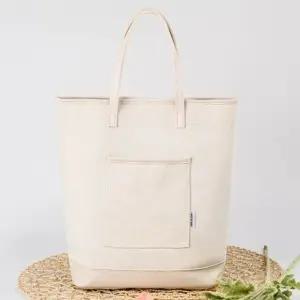 여자 캔버스 데일리 쇼퍼백 여성 캐주얼 베이지 가방 (WFKBH44)