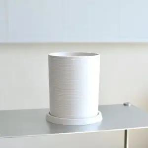 우레탄 플라스틱 실린더팟 화분 S 14x17cm 화이트 (WFKB070)