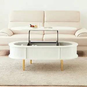 [신세계라이브쇼핑]동서가구 라온 템바 타원형 리프트 거실 소파테이블 1200 DF927678