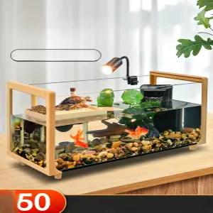 대형 거북이 수족관 사육장 어항 특대형 반수생 사육 철제 아크릴 거북이어항 투명 여과조