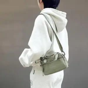 CCB3F4A여성 나일론 지퍼 토트백 스트랩 크로스백 스트릿 패션