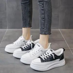 겨울 여성 키높이 속굽 털 안감 스니커즈 운동화 신발