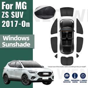 MG ZS SUV 2017-2023 2024 풀 커버 자동차 차양 바이저 전면 앞 유리 프레임 커튼 커튼 아기 후면 측면 창