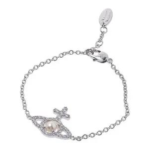 [비비안 웨스트우드] FW25 여성 올리피아 펄 체인 팔찌 6102021E P132