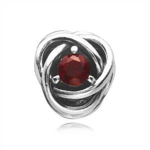 790065C06 1월 탄생석 레드 이터니티 서클 실버 참