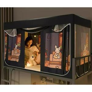 2층 침대 난방텐트 암막 접이식 A 폭90x길이190x높이90 우풍 야외 사계절 벙커 밀폐형 커튼 일체형 기숙사