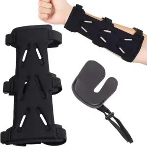 양궁 팔 가드 사냥 및 표적 연습을 위한 조절 가능한 가드가 포함된 2피스 세트 청소년과 성인에게 적합한