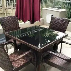 파라솔 야외용테이블 라탄 캐노피 사이즈 보호 검정색 해변